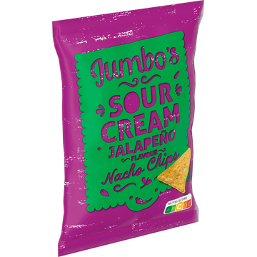 Jumbo's Nacho Chips Sour Cream Jalapeño Smaak 150 g