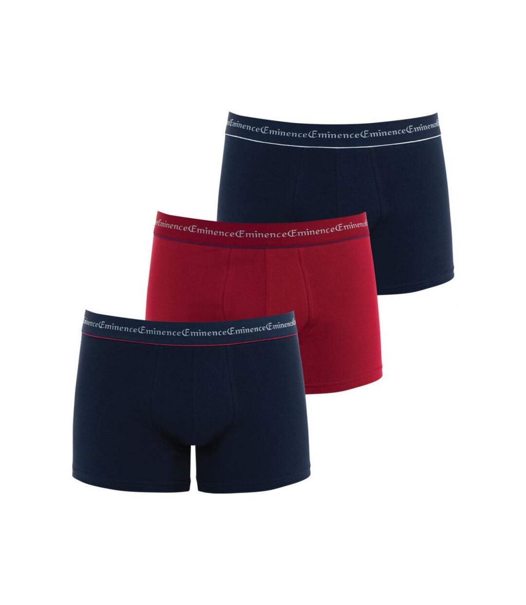 EMINENCE Lot de 3 Boxers Homme Coton BUSINESS Marine Rouge