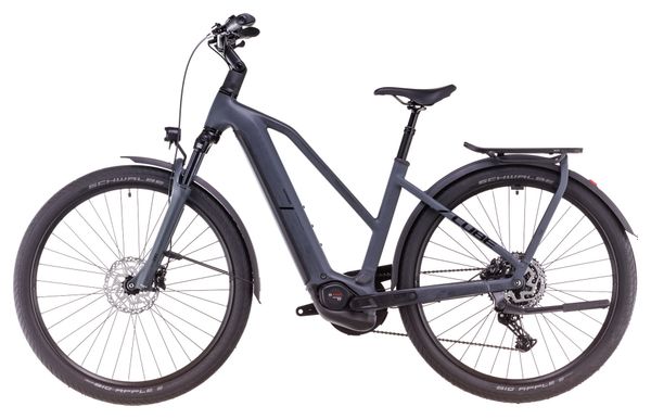 VTC Électrique Cube Kathmandu Hybrid One 600 Trapeze Shimano Cues 10V 600 Wh 700 mm Gris Shadow 2025