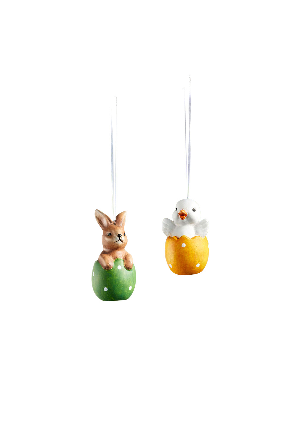 Frühlingsdekoration 2er-Set, aus Terrakotta