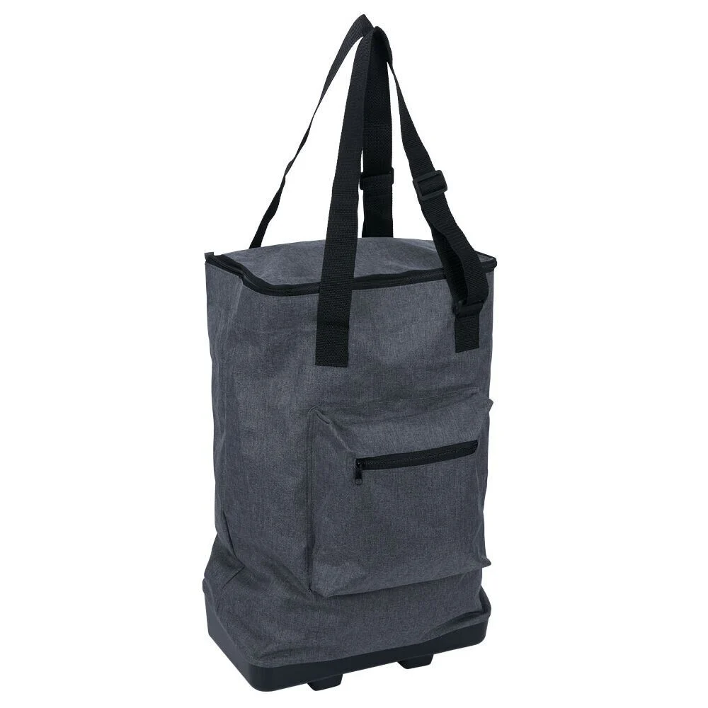 Sac de courses 30L pliable avec 2 roues  - L33xl20xH92cm