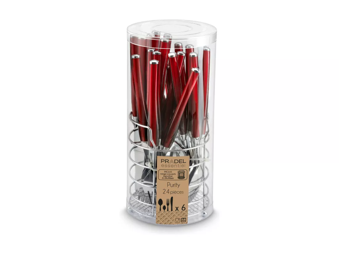 Purity - Panier fil 24 pièces Rouge