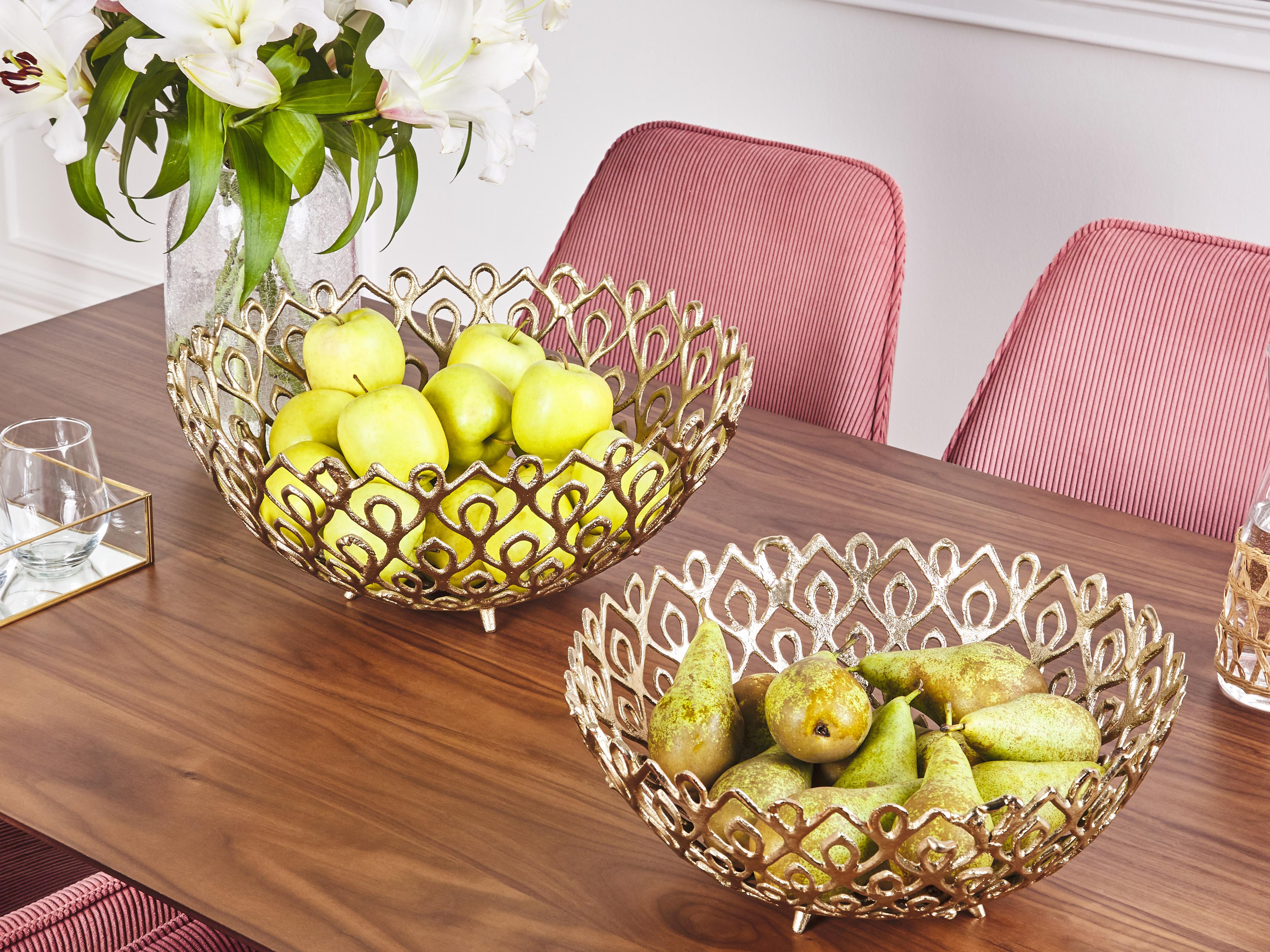 Set van 2 decoratieve schalen GROGOL Metaal Goud