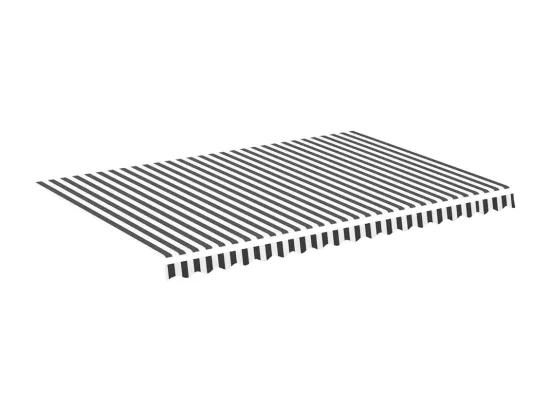 Tissu de remplacement pour auvent Anthracite et blanc 4,5x3 m