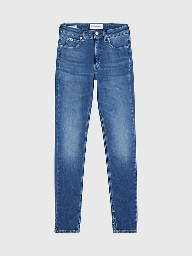 Calça jeans super skinny de cintura alta até o tornozelo