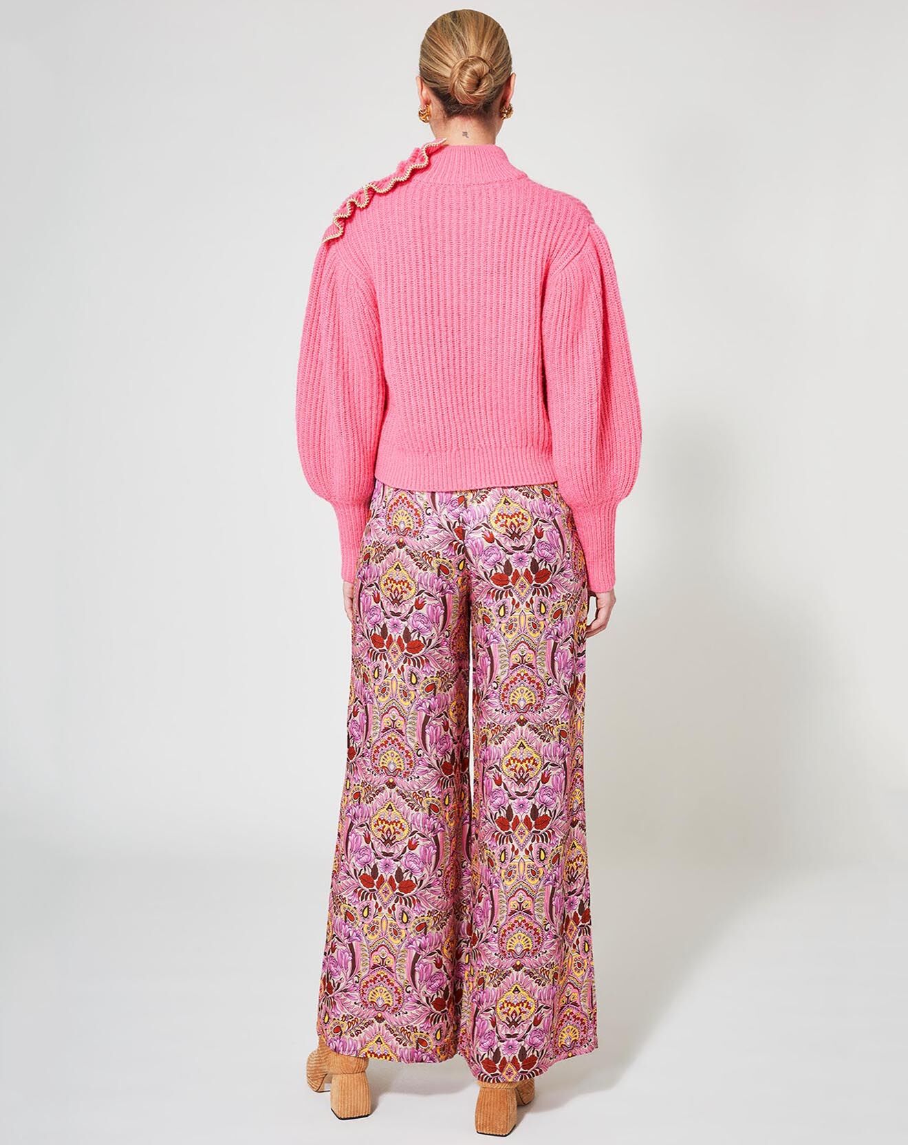 Manoush Pull Froufrou rose