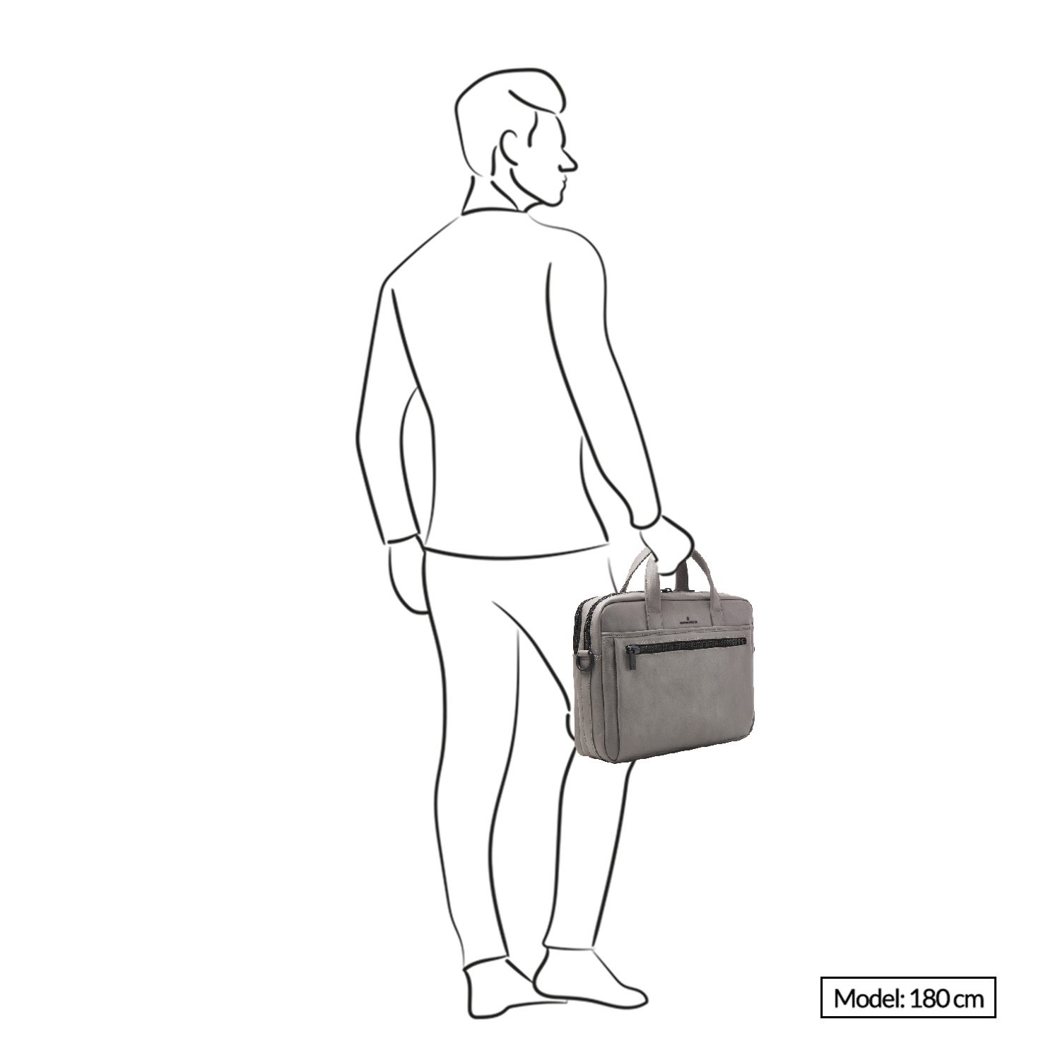 Castelijn & Beerens Nappa X Charlie Laptop / Tablet Tas 15.6'' grijs