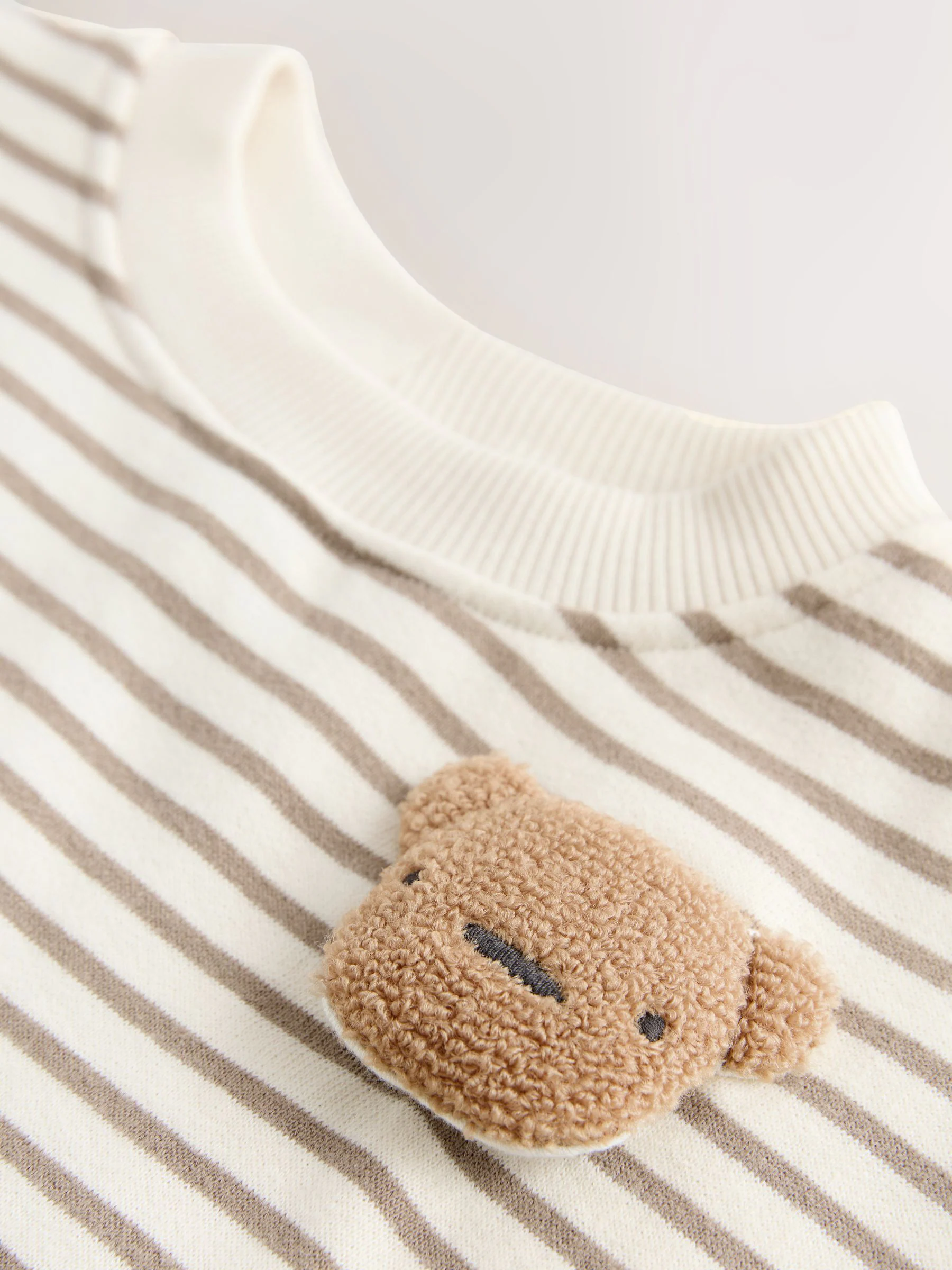 Gestreepte Teddybeer - Relaxte sweaterjurk (3mnd-7jr)