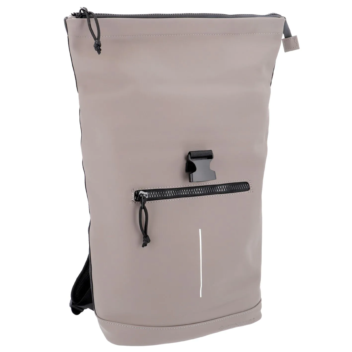 Rucksack Rolltop mit Reflektor, taupe, 16 Liter