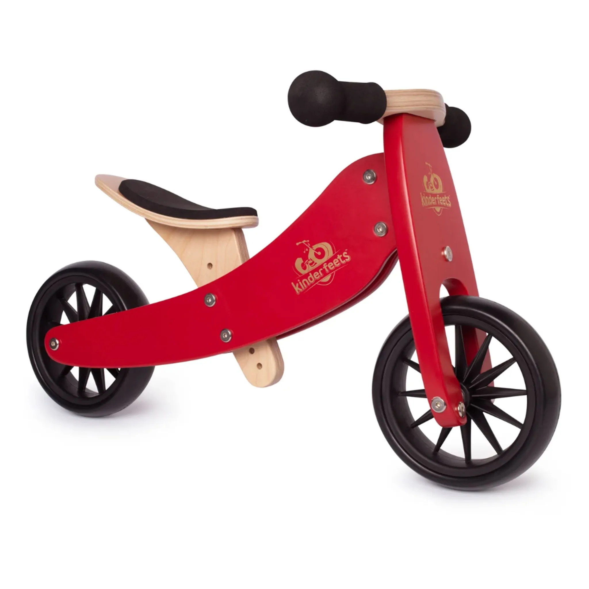 Kinderfeets Vélo d'Équilibre 2 en 1 Tiny Tot - Rouge