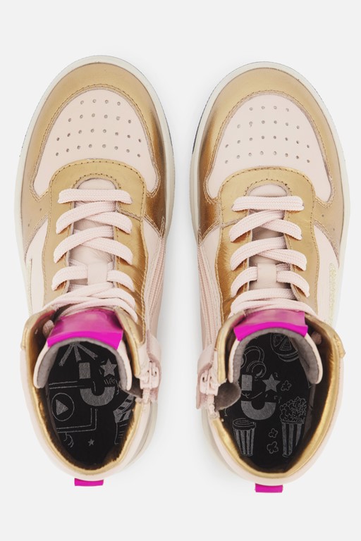 Muyters Metallic Sneakers roze Leer