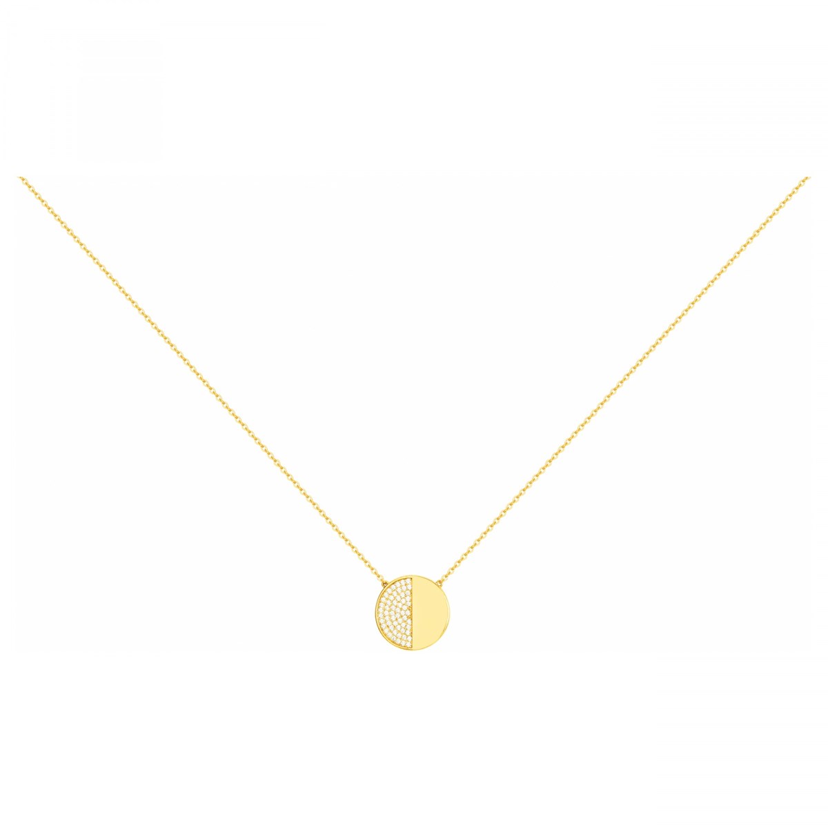 Bracelet souple en Plaqué Or avec oxyde de zirconium blanc