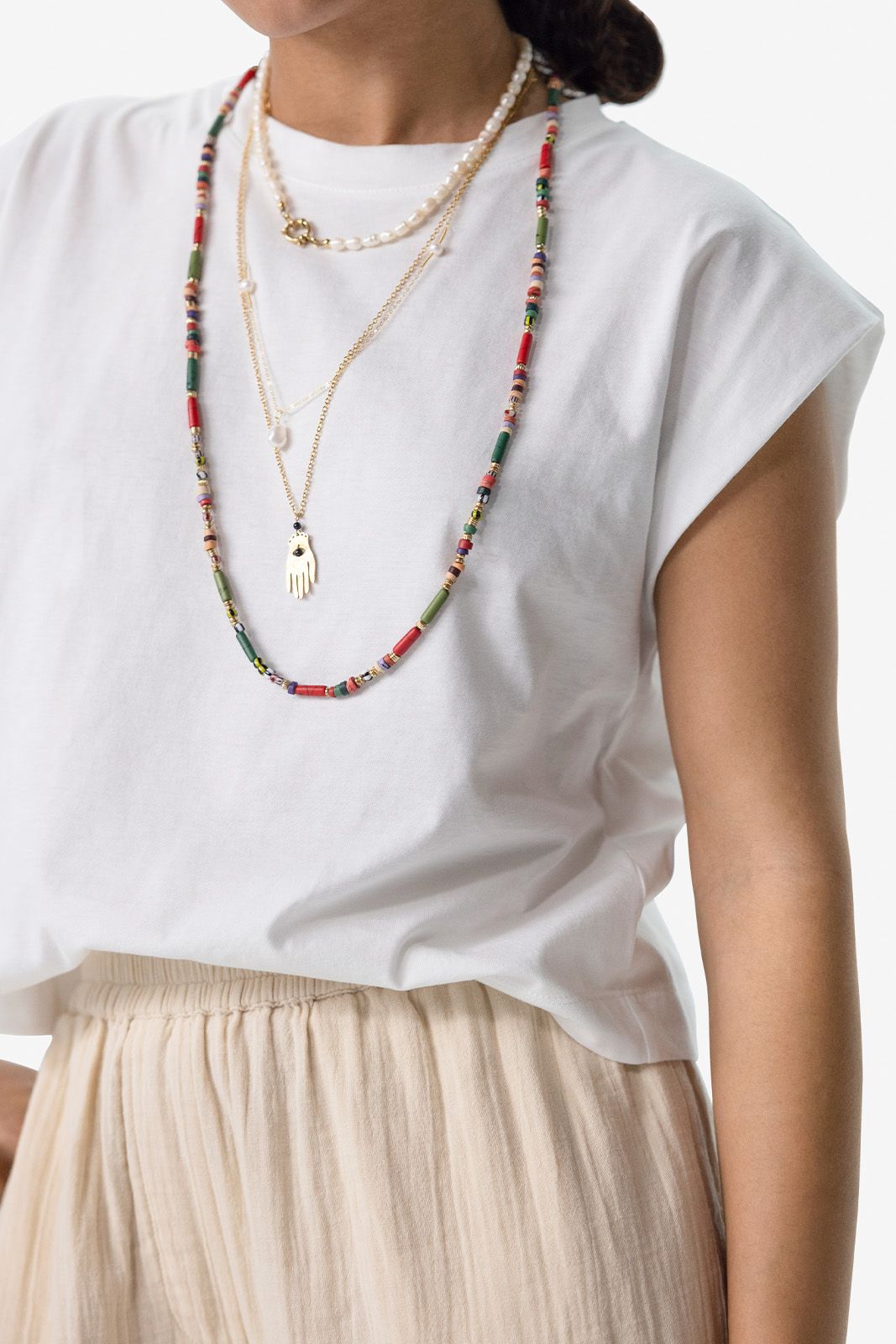 Wit cropped T-shirt