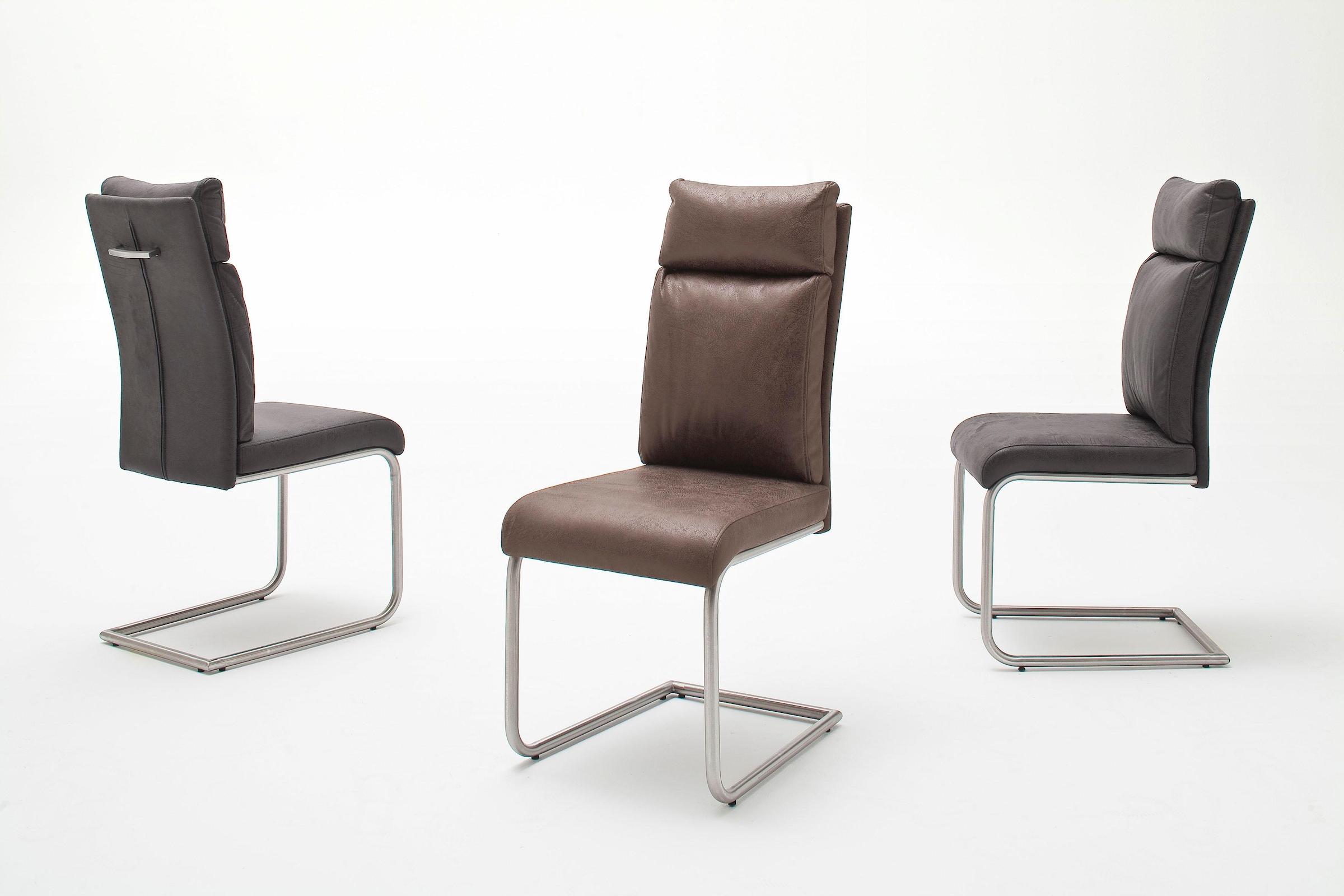 MCA furniture Freischwinger »PIA« (Set) 2 Stk.Stuhl belastbar bis 120 kg, Kissenoptik