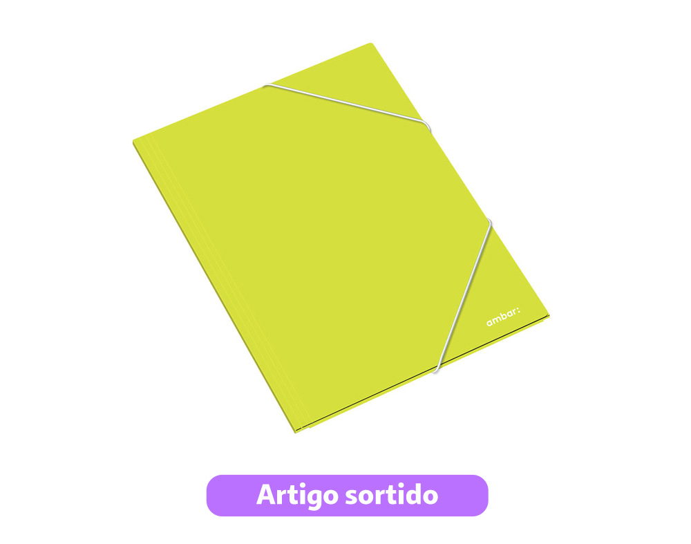 CAPA COM ELÁSTICO AMBAR ALMAÇO CARTOLINA CORES SORTIDAS