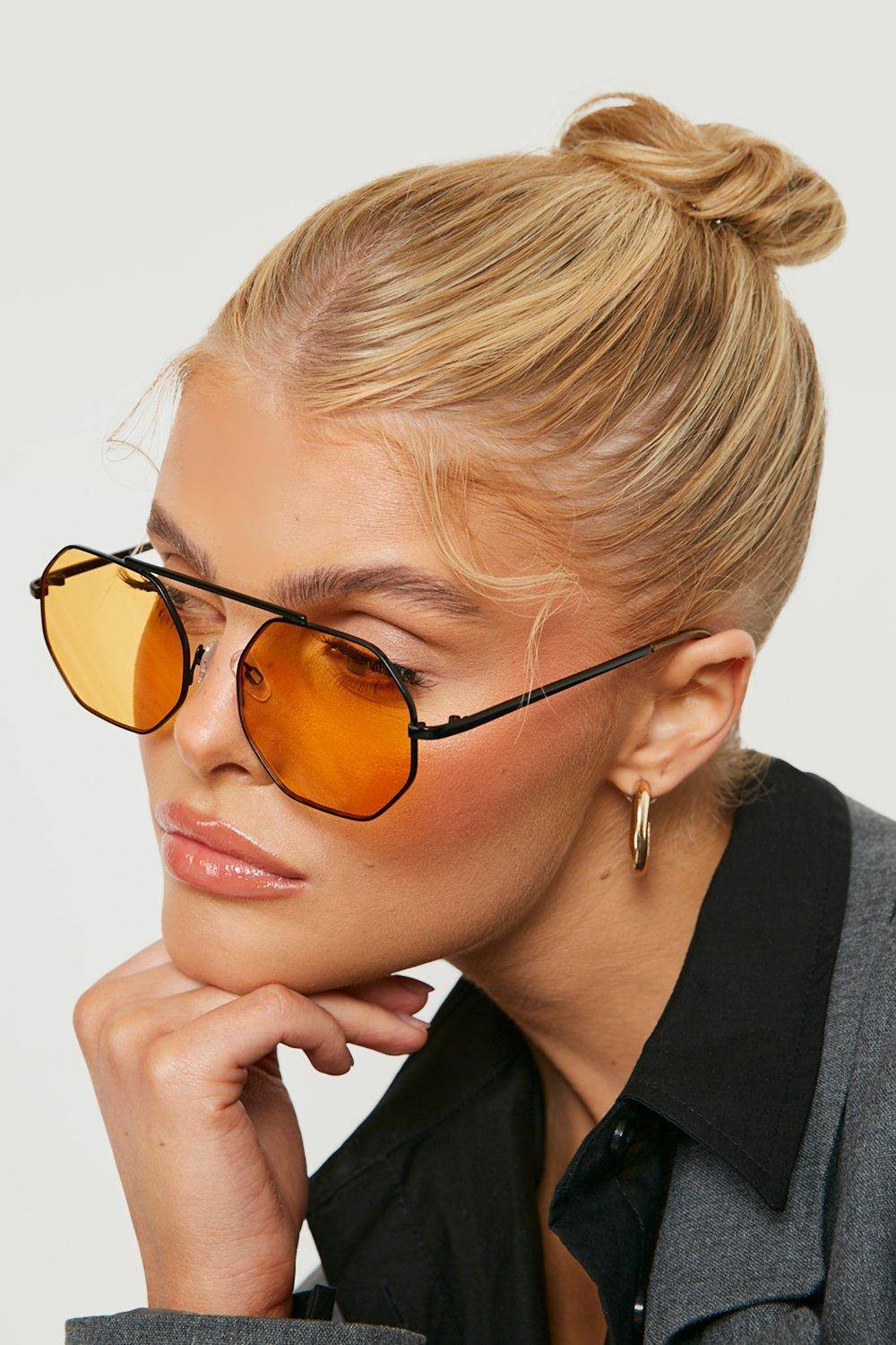 boohoo Lunettes de soleil aviateur rétro
