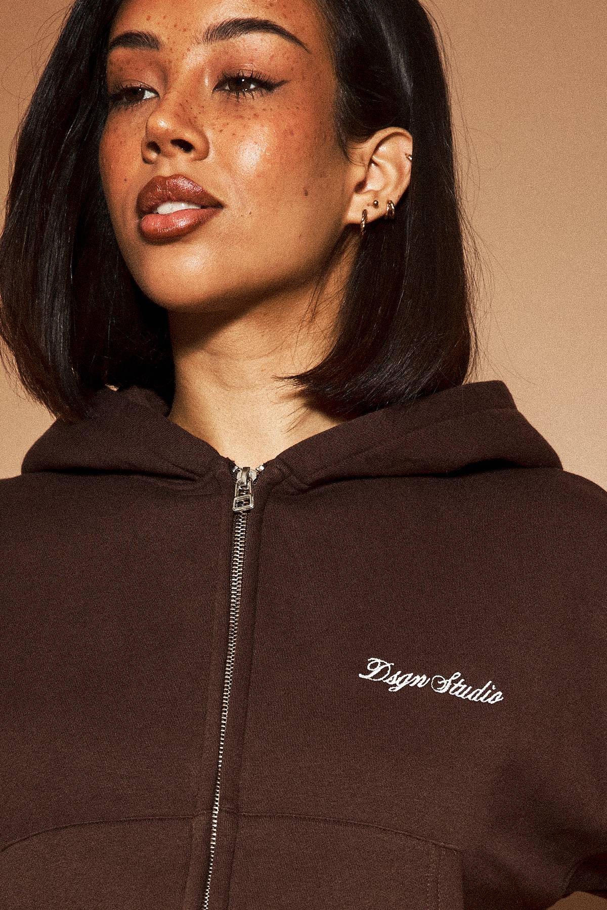 Sweat À Casynthétiqueche Boxy Zippé Dsgn Studio