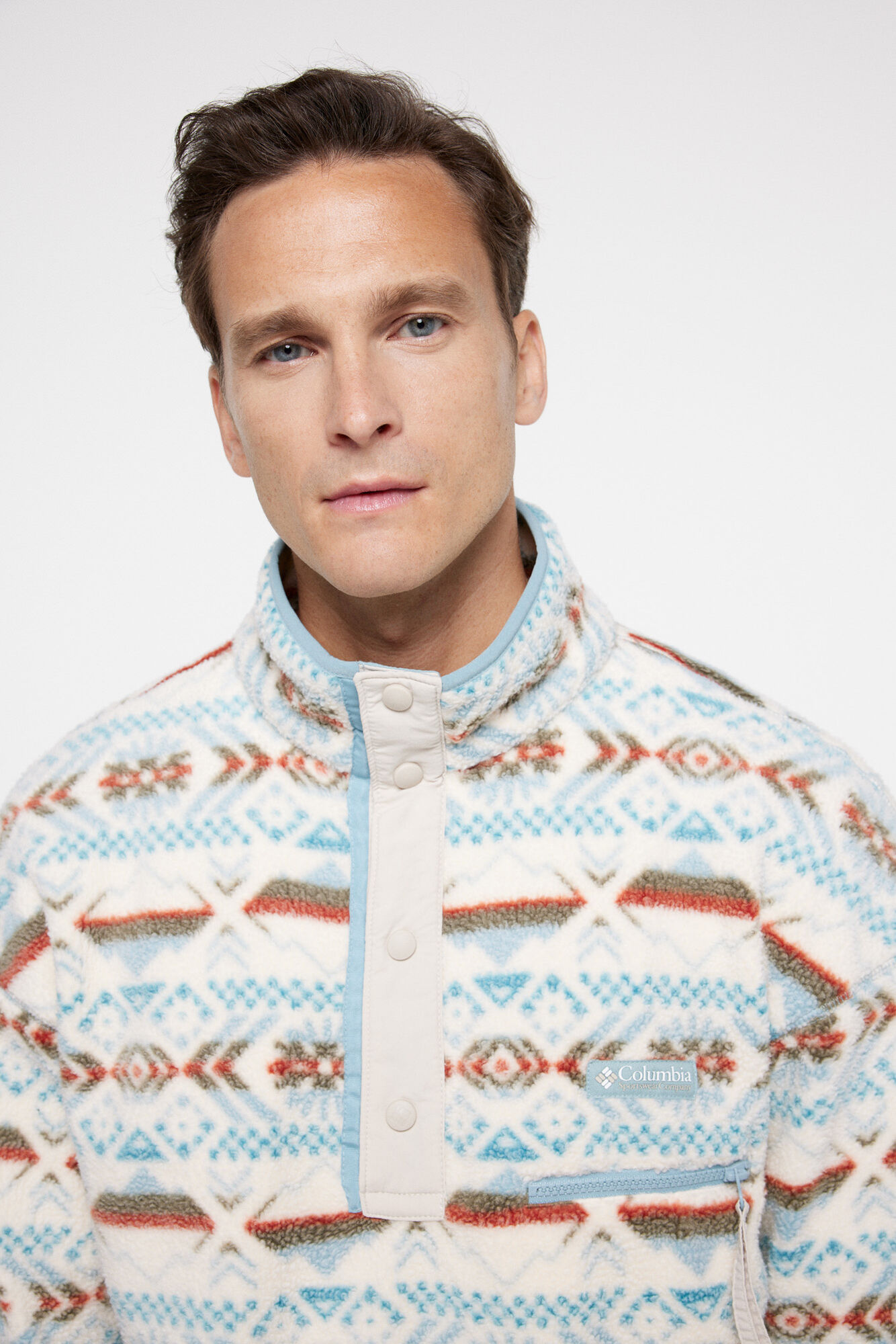 Jaqueta masculina Columbia™ Helvetia™ com fecho de pressão e fleece