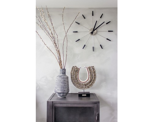 Plug Inn wandklok, zwart, Ø 58 cm