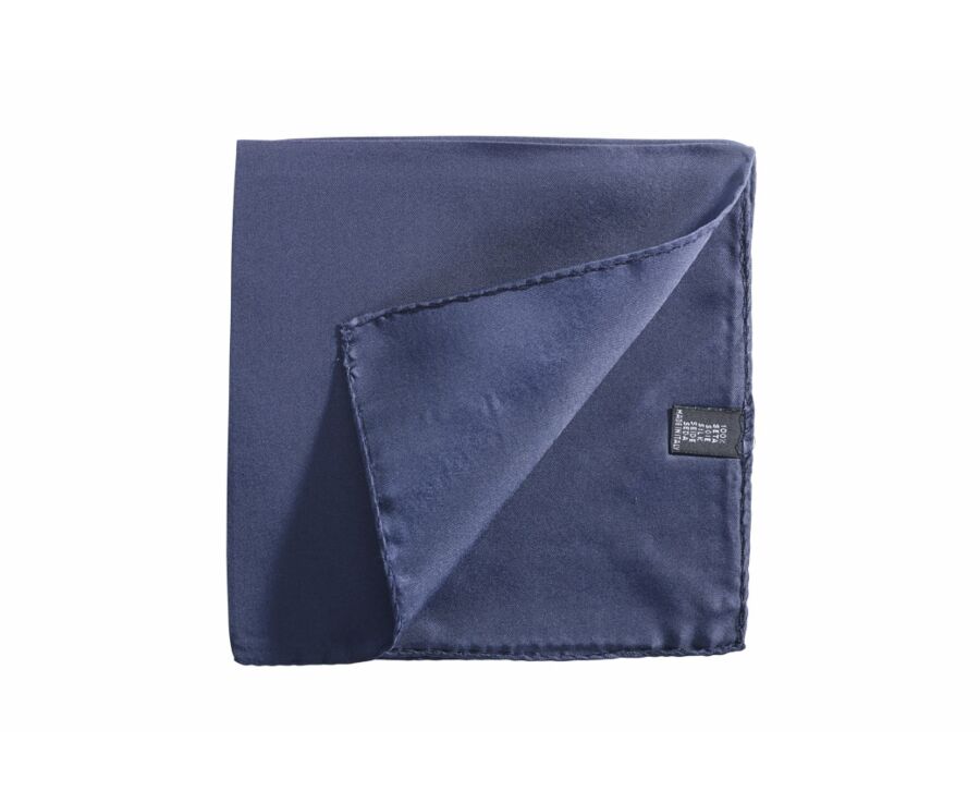 Pochette costume homme en soie Marine