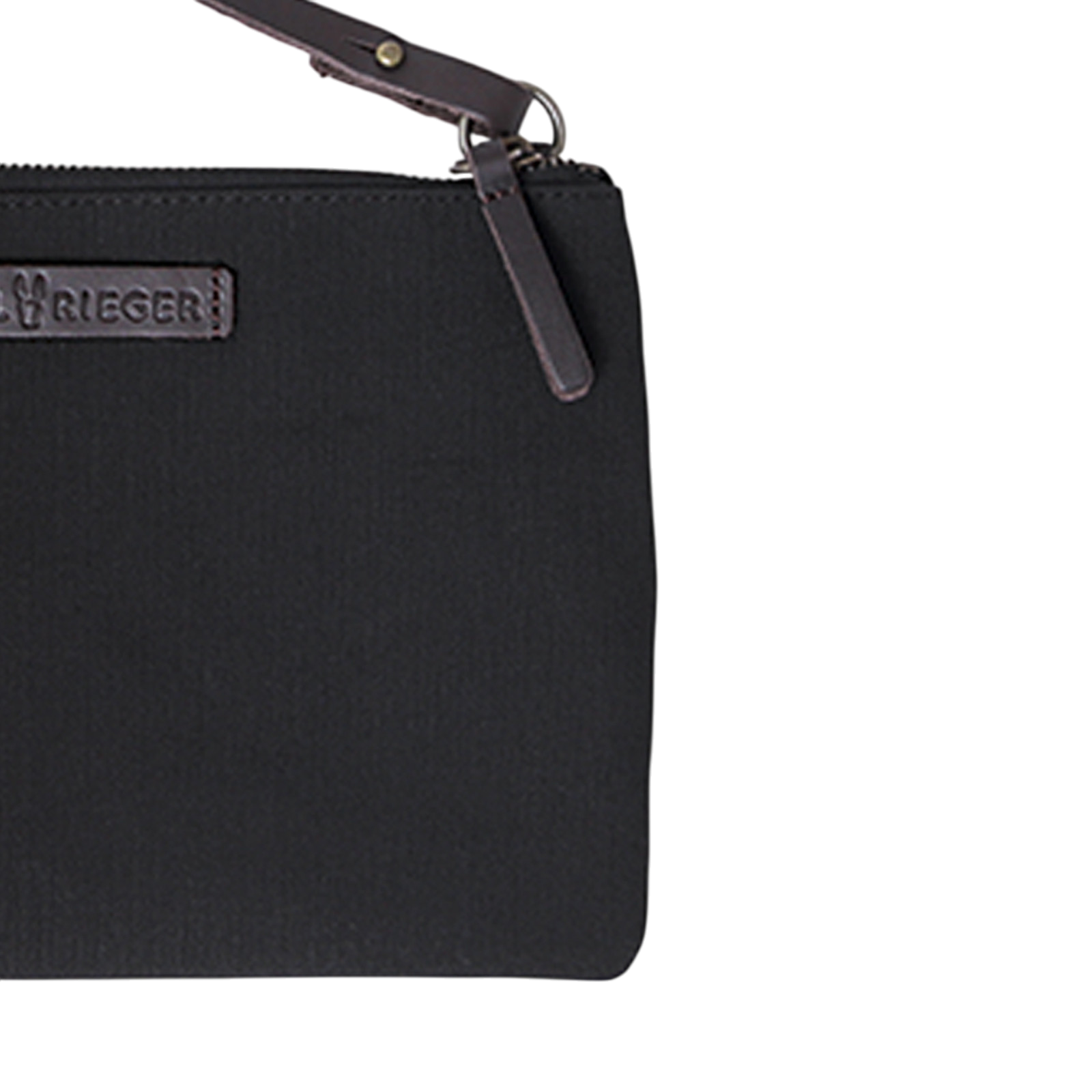Clutch Charlie Schwarz, Leder Braun