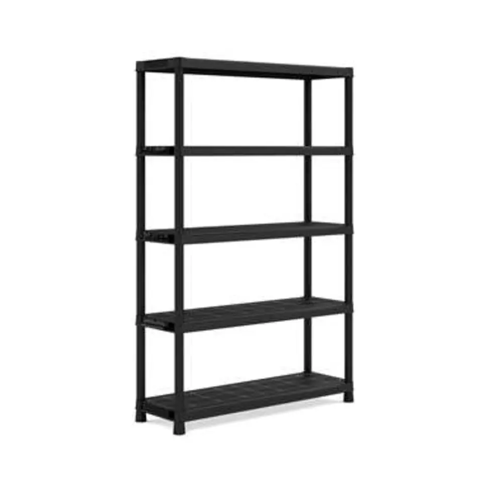 Keter Plus Stellingrek 120/5 - 5 Planken - 120x40x187 cm - zwart