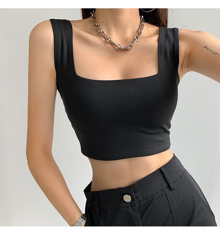 Bolgivy - Effen crop tanktop