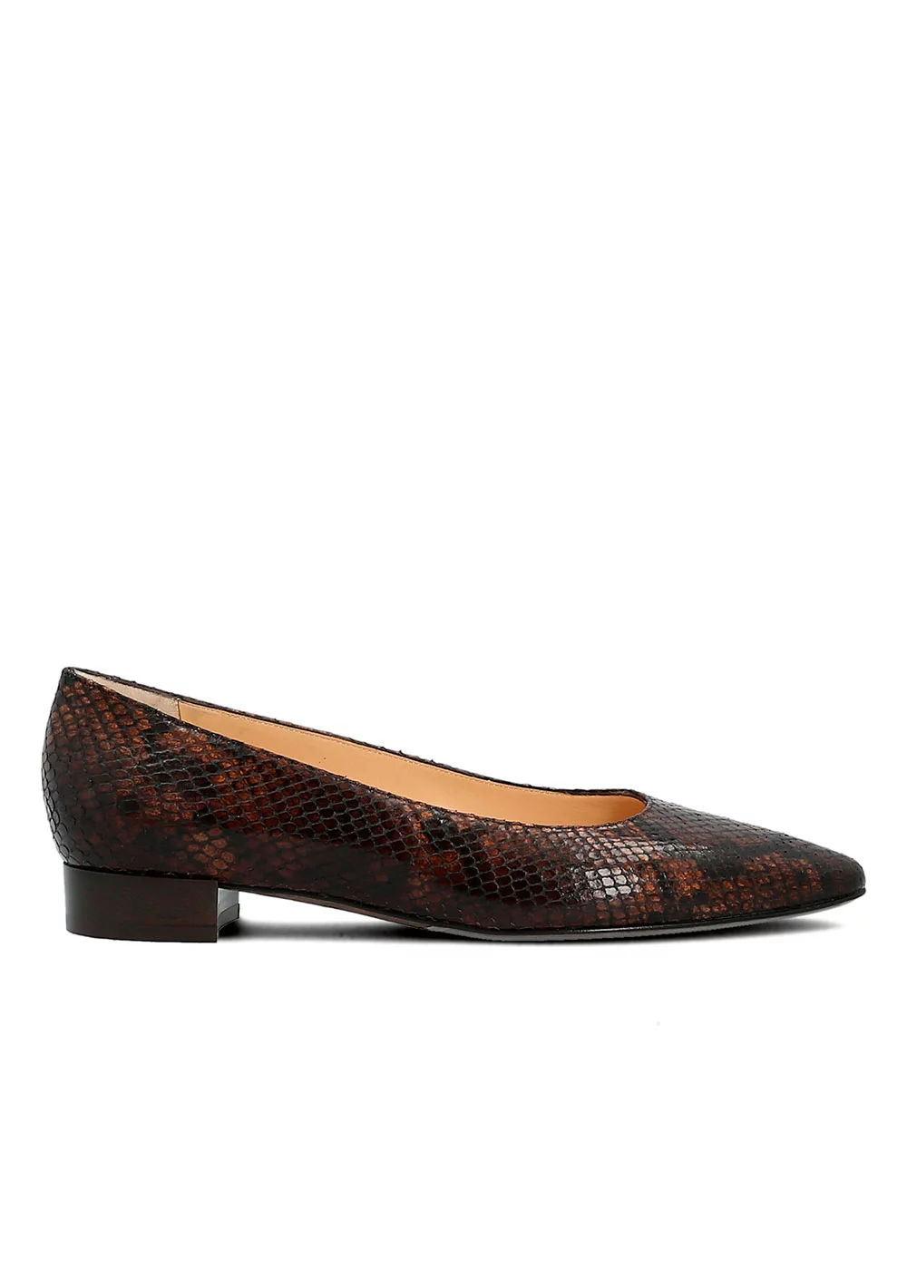 ESCARPIN VIENNE FACON PYTHON MARRON