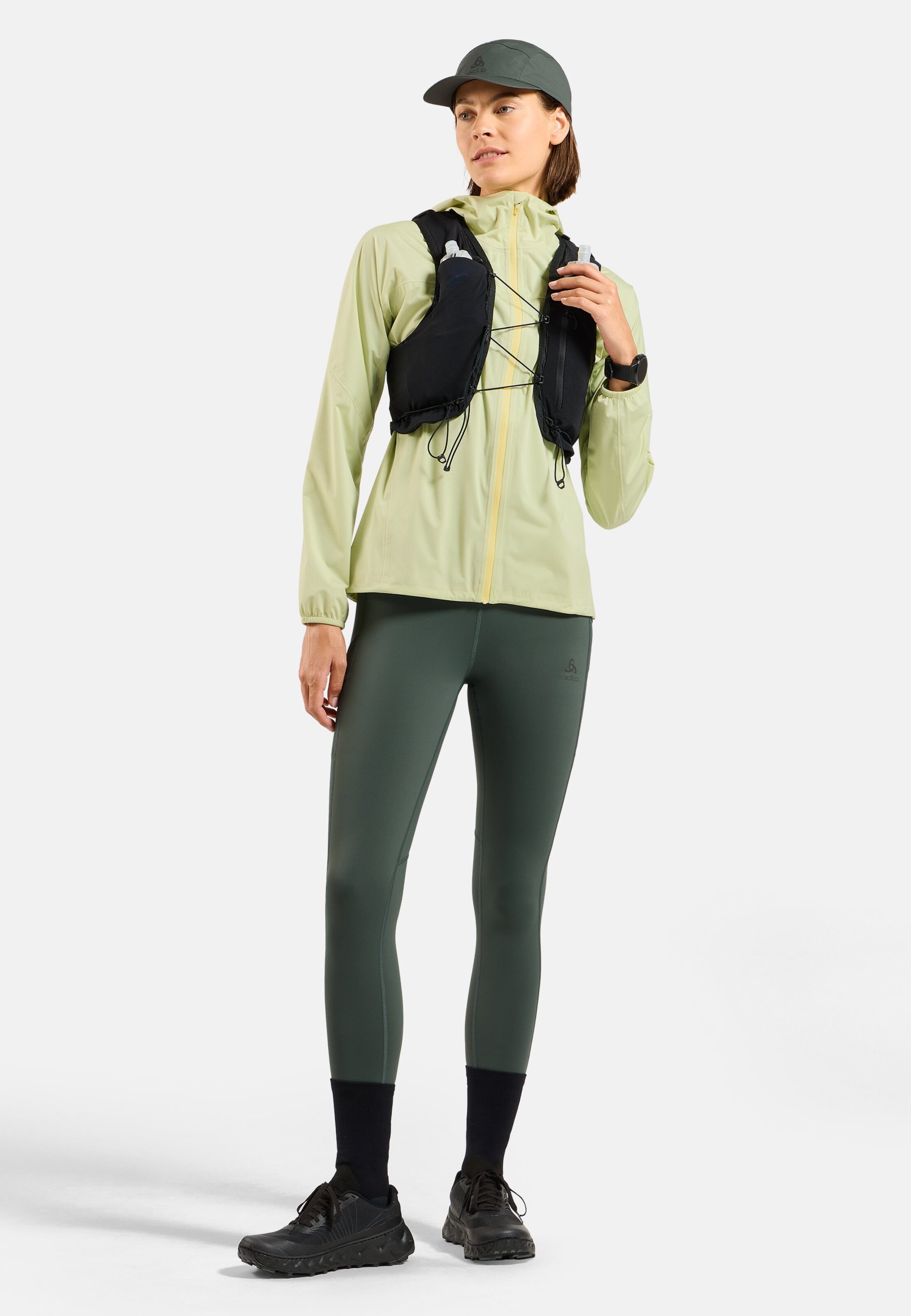 Wasserdichte X-Alp Performance Knit Laufjacke in shadow lime