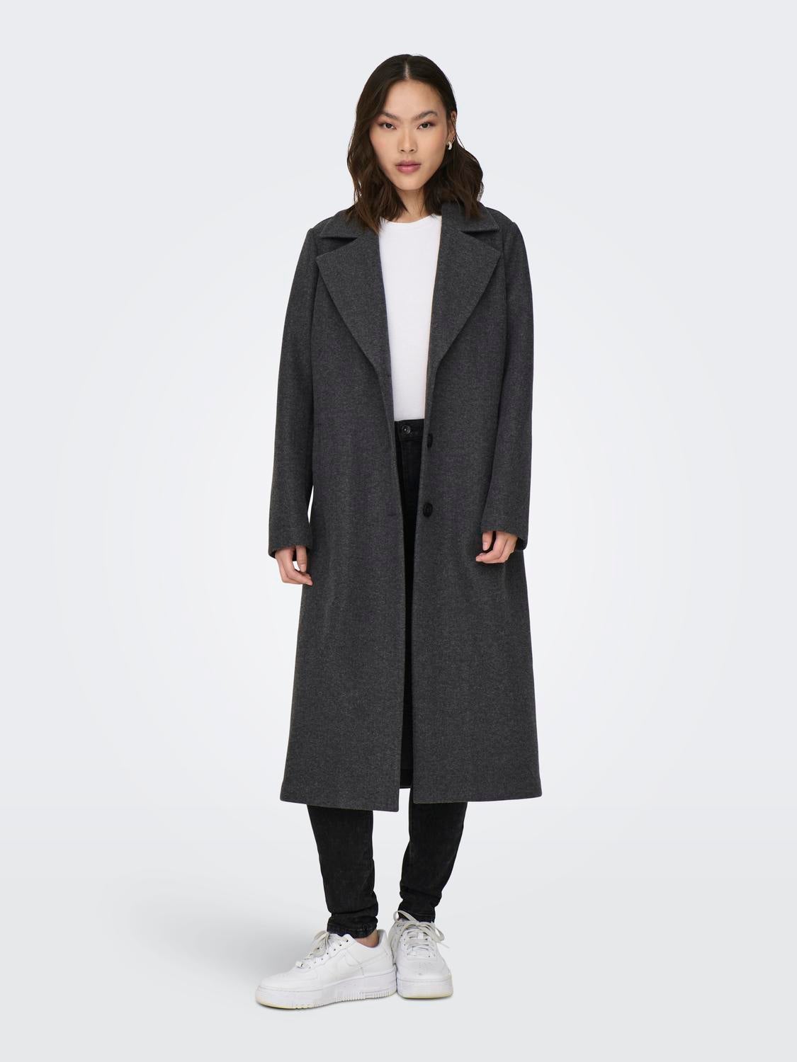 ONLEMMA Mantel Dark Grey Melange
