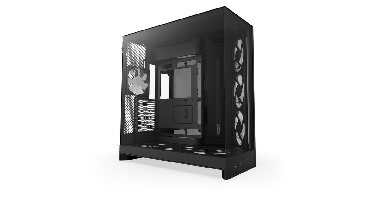 NZXTH9 Flow RGB+ midi tower behuizing  (Zwart (mat) | 2x USB-A | 1x USB-C | RGB | Tempered Glass)