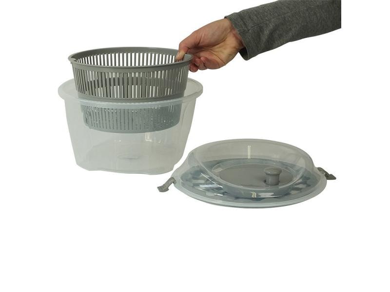 Kela Salatschleuder Mailin 24.5 cm, Grau Salatschleuder