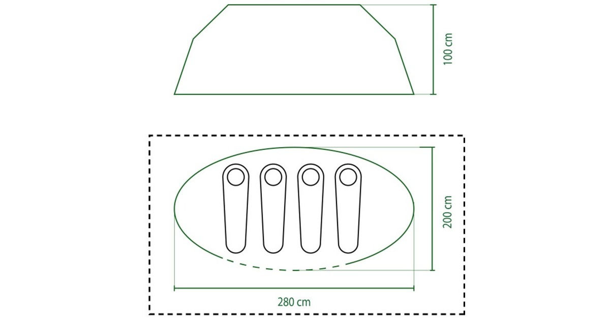ColemanGaliano 4 tent  (Blauw/lichtgrijs)