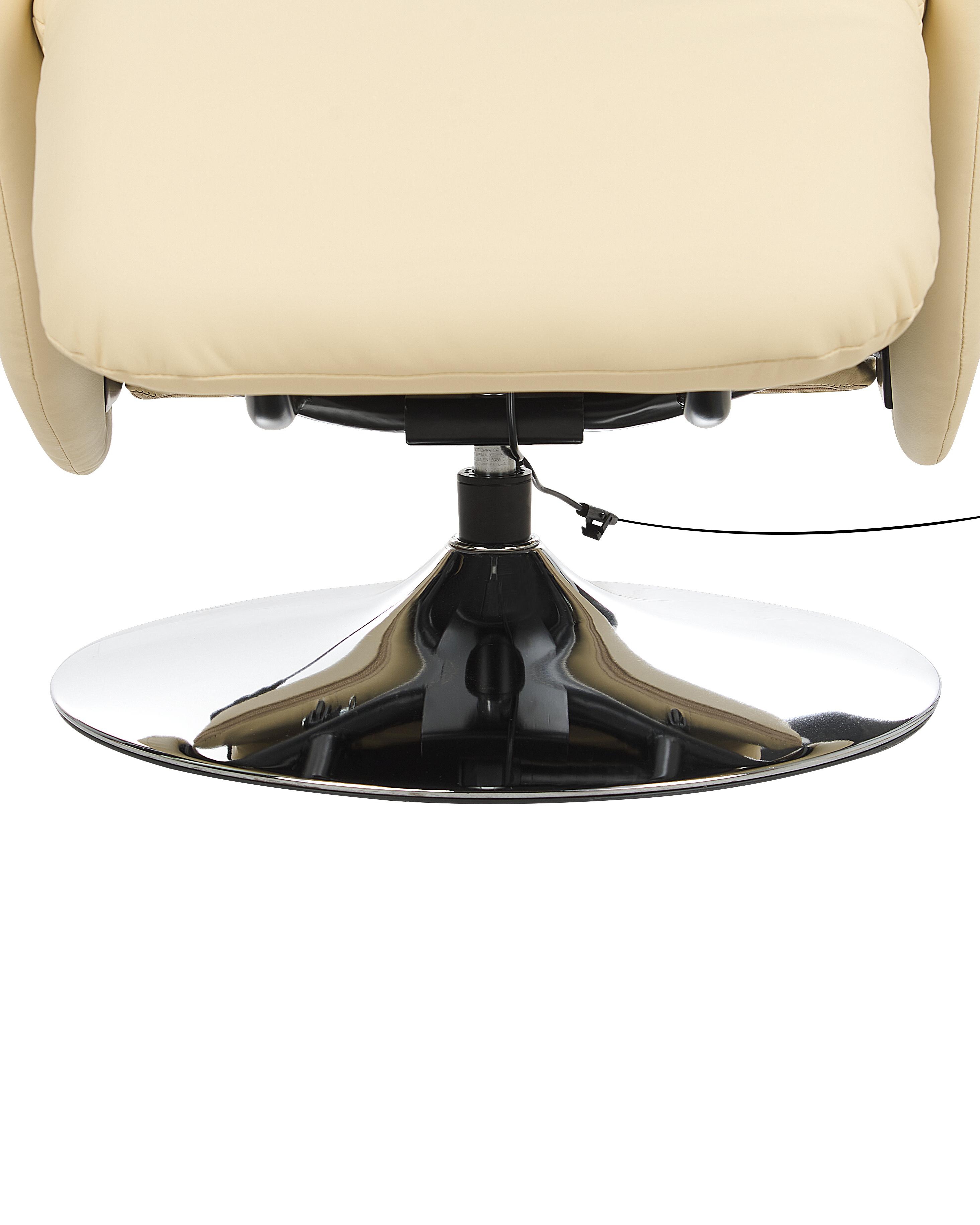 Relaxfauteuil PRIME inclusief voetensteun Kunstleer Lichtbeige