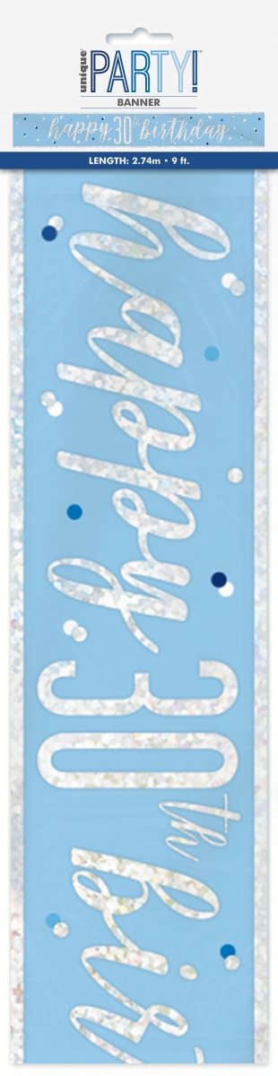 Banner 30 Jaar Blauw 2,74m