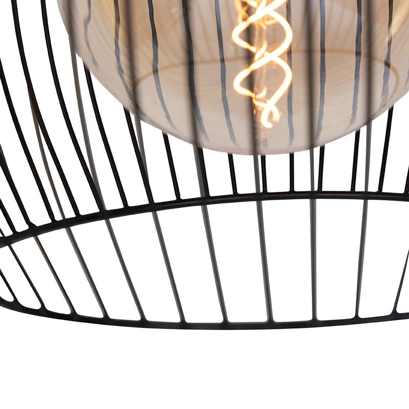 Design ronde hanglamp zwart 40 cm - Dos