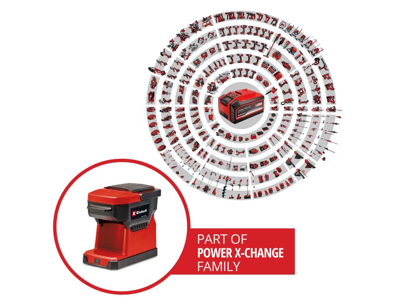 Einhell Filterkaffeemaschine TE-CF 18 Li-Solo Rot 18 V Power X-Change Akku-Kaffeemaschine