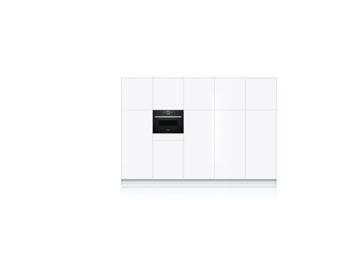 Bosch Serie | 8 CMG676BB1 - Kombinationsovn - til indbygning - niche - bredde: 56 cm - dybde: 55 cm - højde: 45 cm - med selv-rengøring - sort