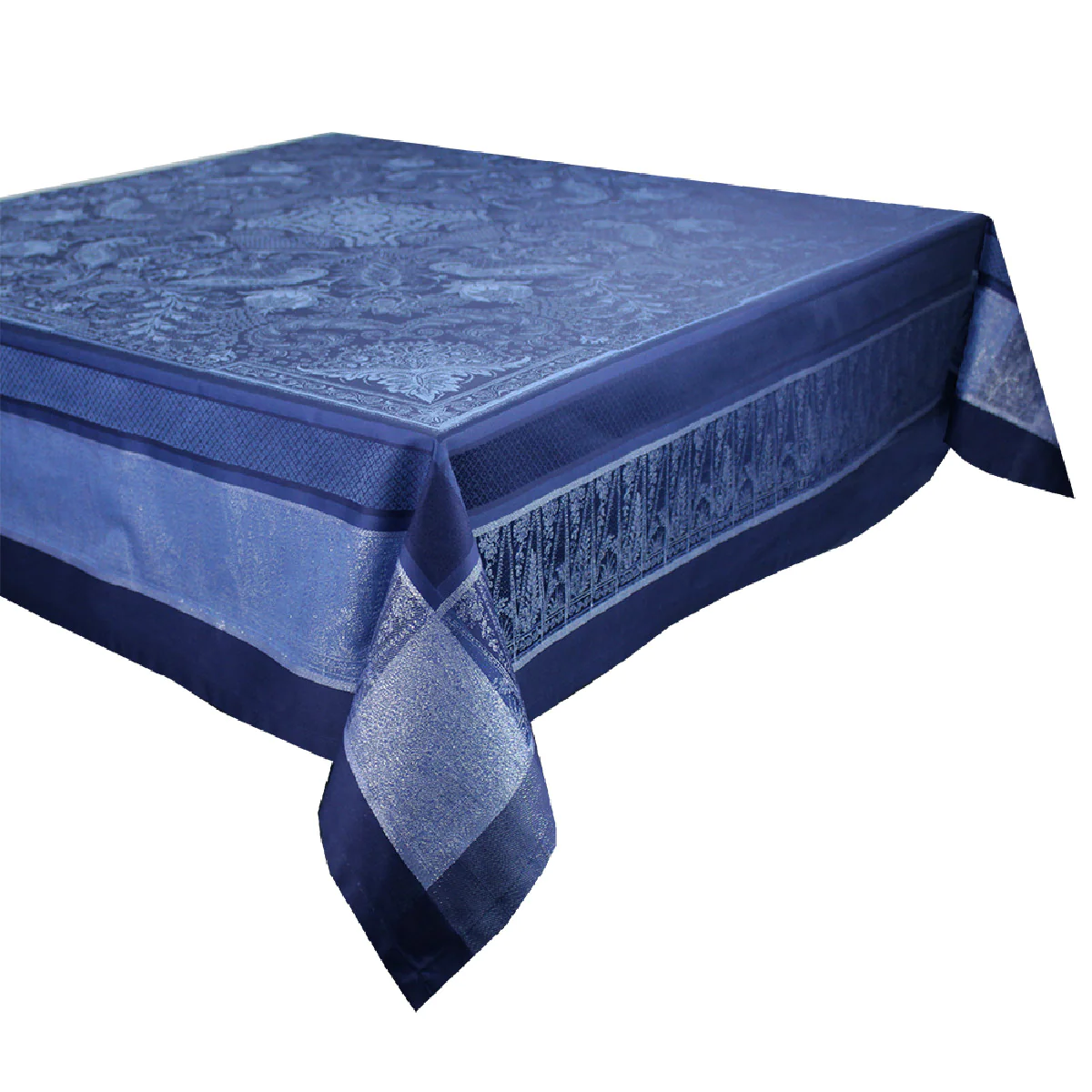 Nappe antitache déperlant coton & autres fibres bleu 174X304 Garnier T