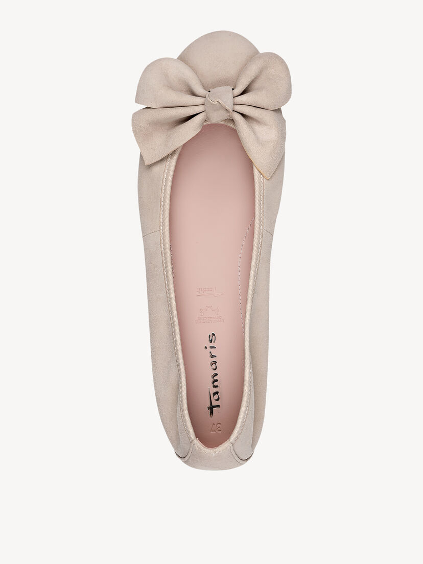 Leren Ballerina - beige