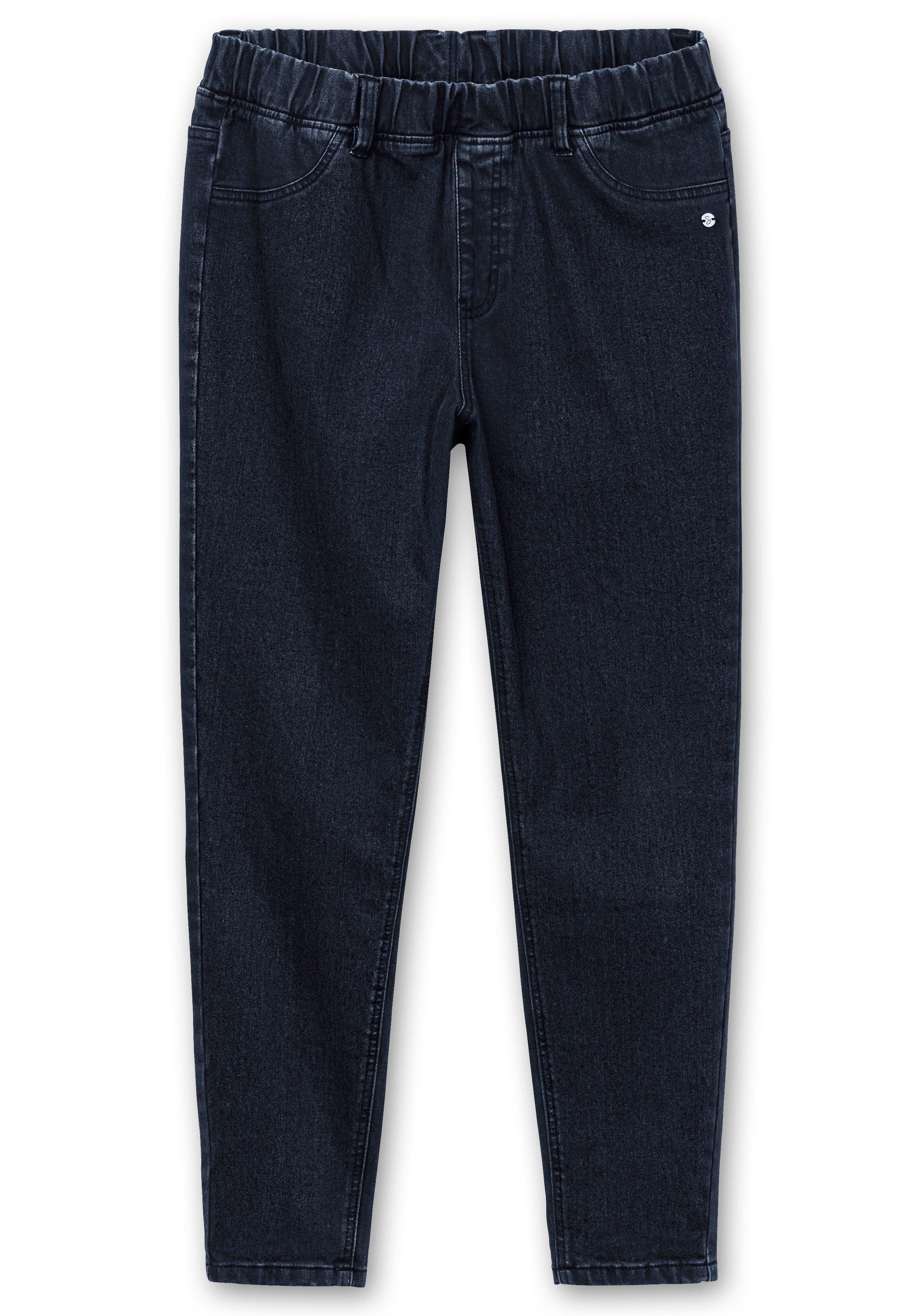 Skinny Thermojeans mit Schlupfbund, innen angeraut