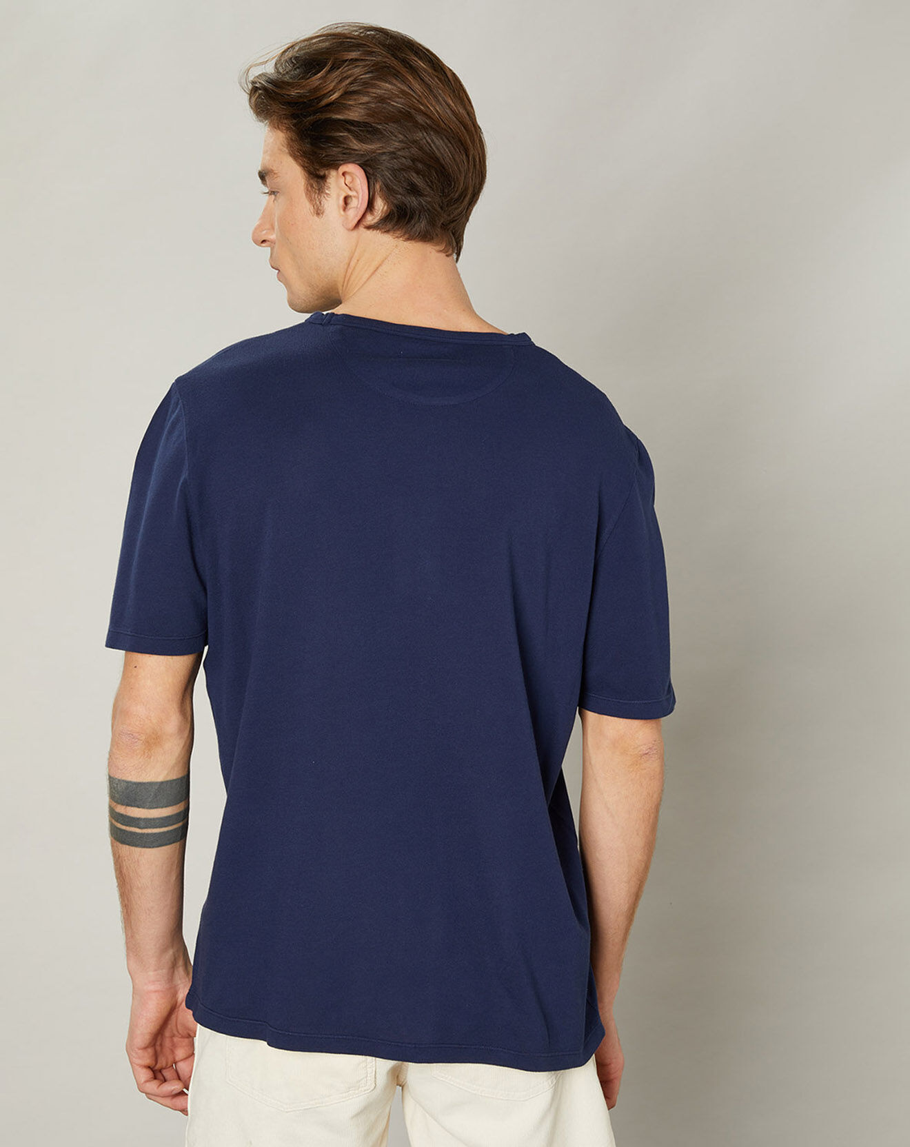 Hartford T-Shirt piqué Pocket bleu