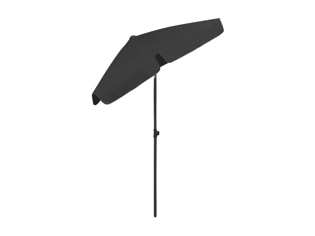 Parasol de plage noir 180x120 cm
