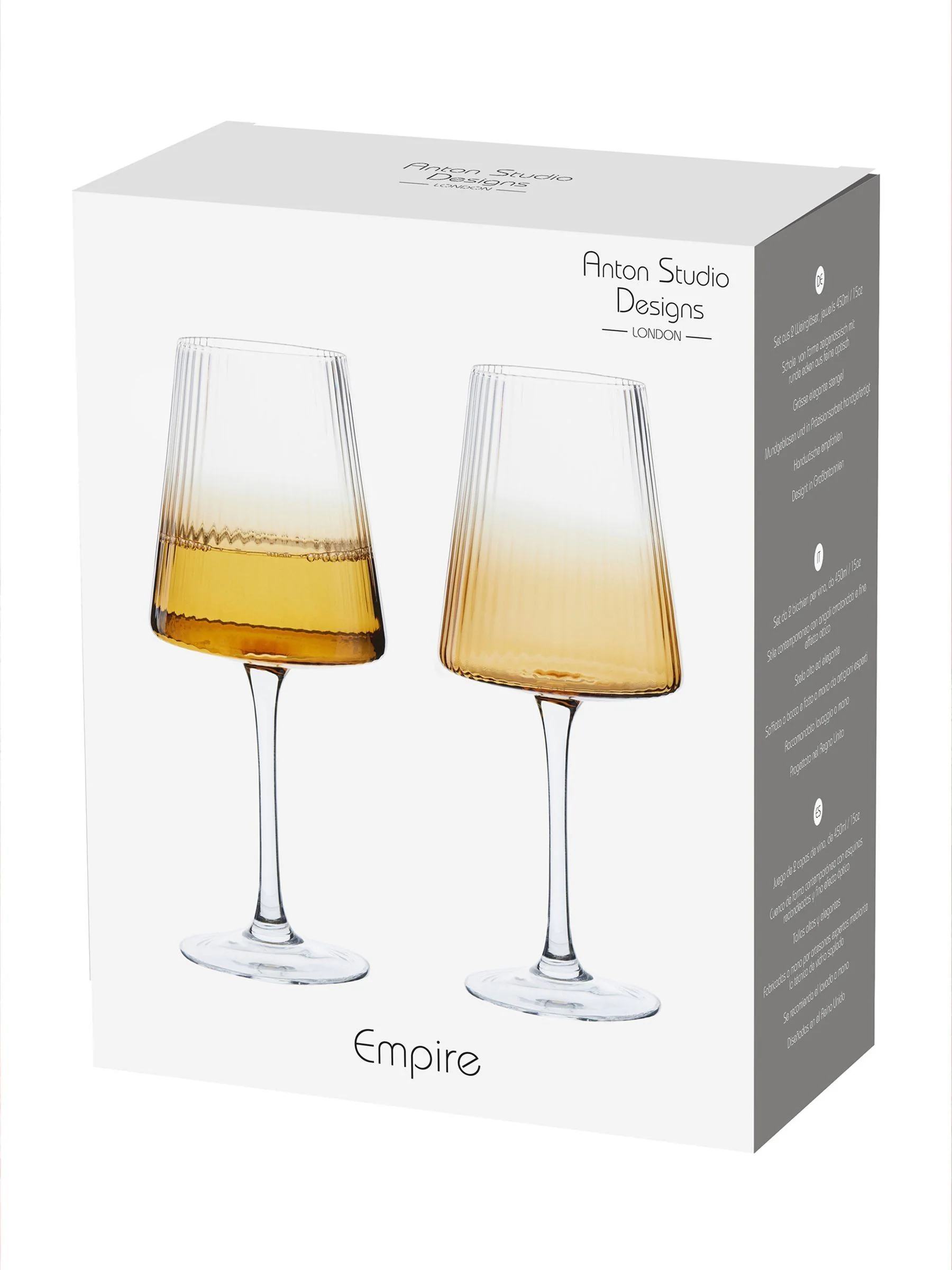 Anton Studio Designs Set of 2 Empire Wine Glasses