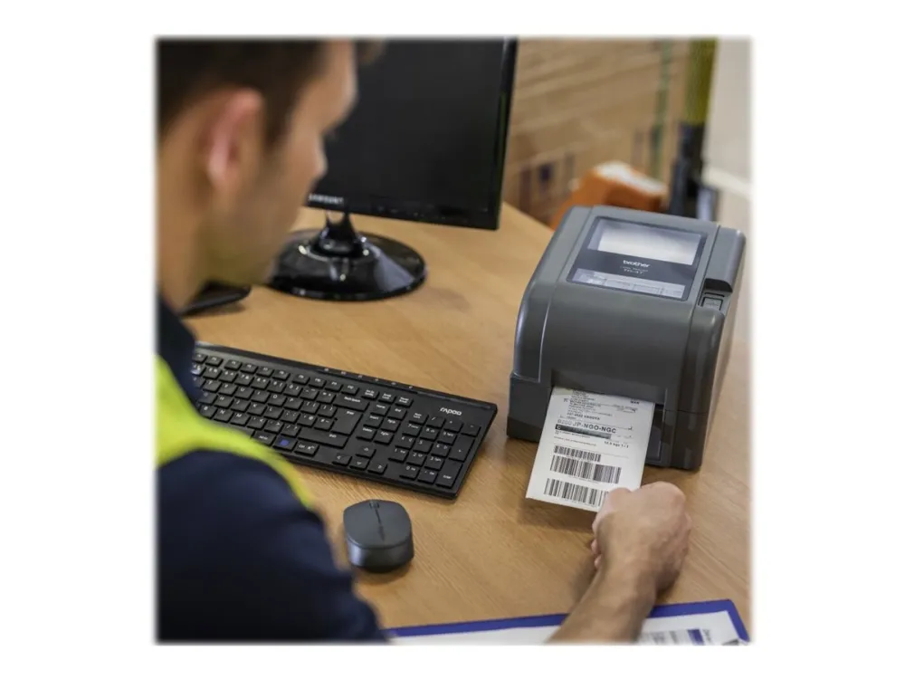 Brother TD-4420TN - Etiketprinter - direkte termisk/termisk overførsel - Rulle (11 cm) - 203 dpi - op til 152.4 mm/sek. - USB 2.0, LAN, USB vært, RS232C