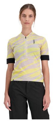 Maillot Manches courtes Femme Mons Royale Cadence Merino Half Zip Jaune