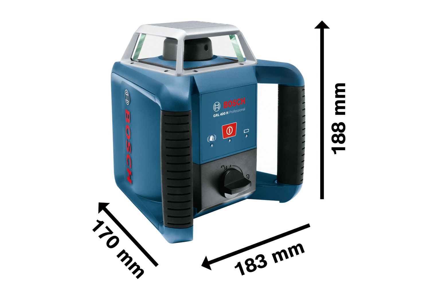 Bosch Professional GRL 400 H Rotatielaser rood   BT 170 HD statief   GR 240 meetlat   LR 1 laserontvanger in koffer - 061599403U
