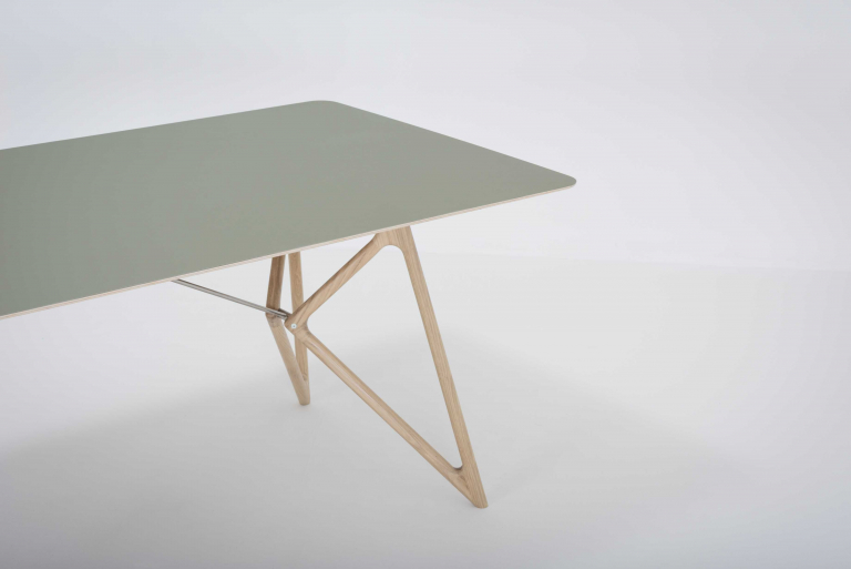 Gazzda Tink Tafel linoleum 200x90 whitewash Dark Olive