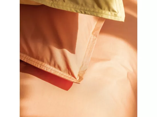 Como - Drap housse terracotta en percale de coton - 180x200cm