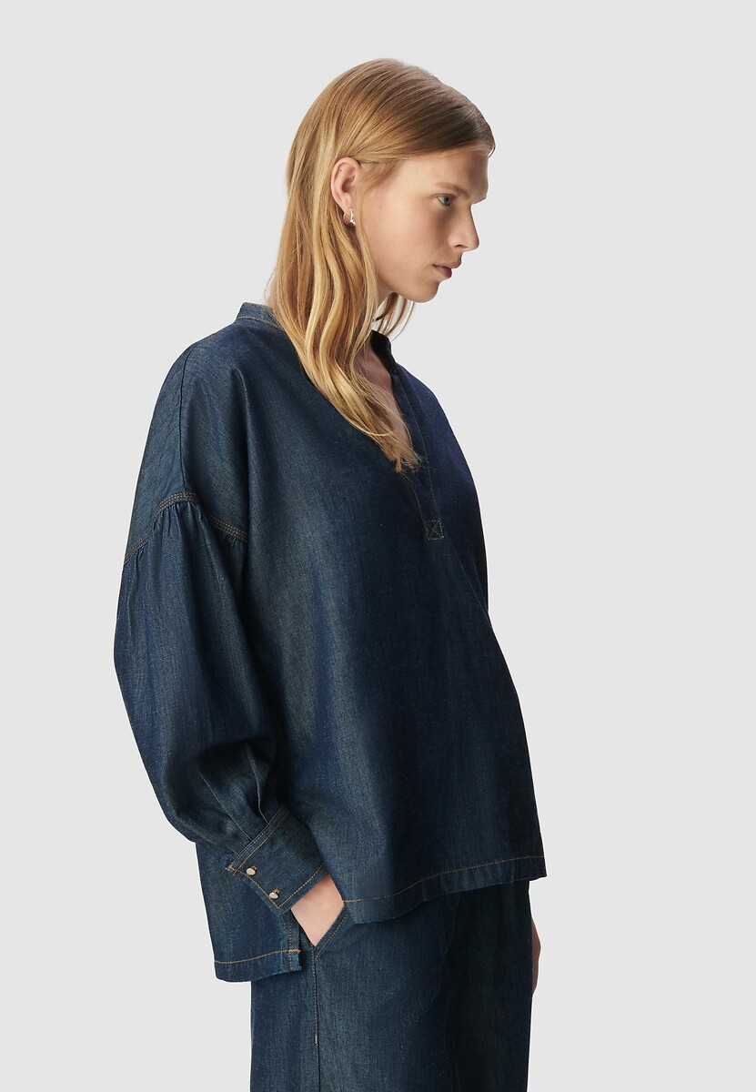 IKKS<br>Blusa ampla, mangas compridas, decote em V